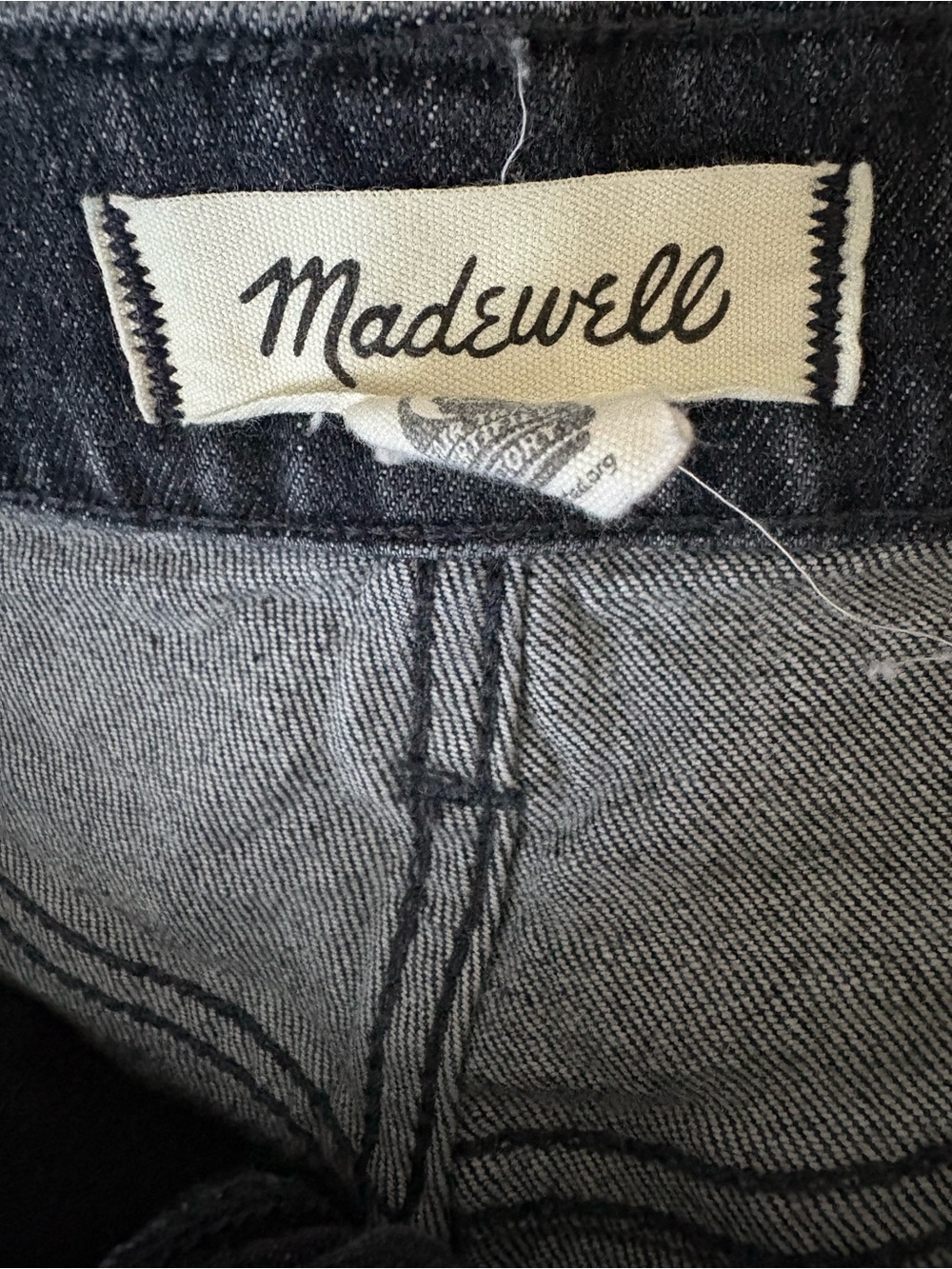 Madewell The Perfect Vintage Wide Leg Crop Jeans Black Wash Size 28 - Picture 6 of 8